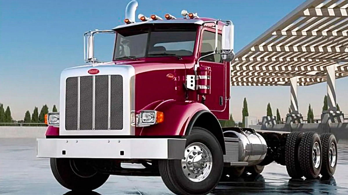 Peterbilt Model 365 Against Blue Sky